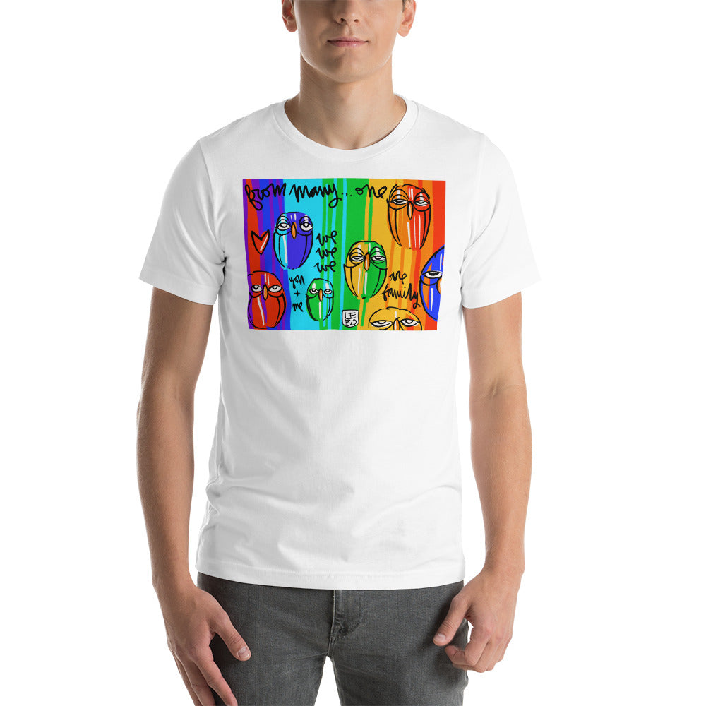 From Many One, We are Family - Rainbow Collection - Lebo Unisex Short Sleeve T-Shirt